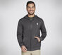 SKECH-KNITS ULTRA GO Full Zip Hoodie, CHARCOAL, large image number 0