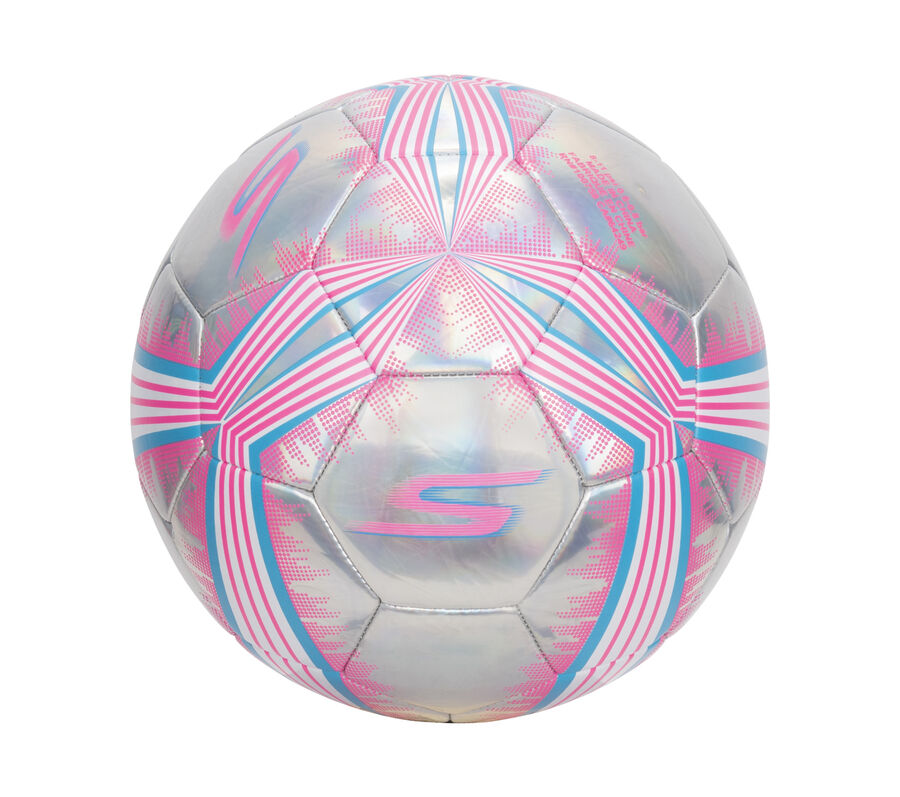 Hex Multi Mini Stripe Size 5 Soccer Ball, SILBER / LIGHT ROSA, largeimage number 0