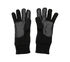 Contrast Knit Gloves - 1 Pair, BLACK, swatch