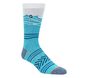 1 Pack Beach Waves Crew Sock, BLUE, large image number 0