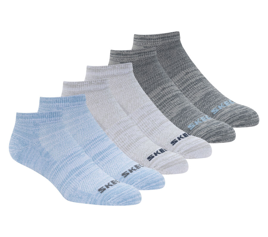 6 Pack Low Cut Non Terry Socks, BLUE, largeimage number 0