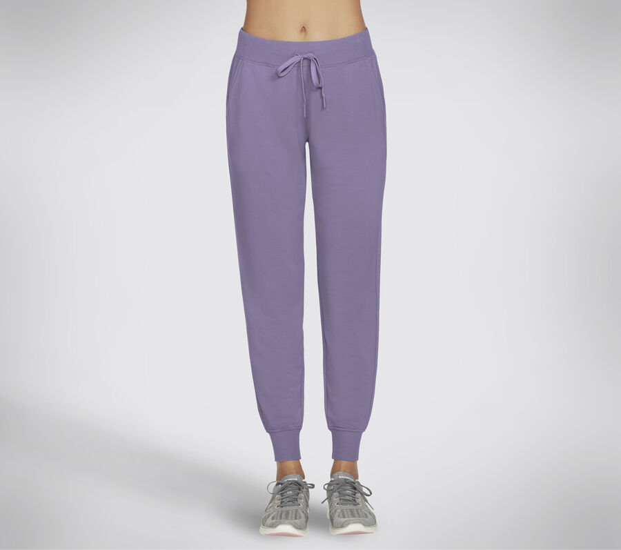 SKECHLUXE Restful Jogger Pant, GRAY / PURPLE, largeimage number 0