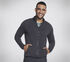 The Hoodless Hoodie Ottoman Jacket, BLACK / CHARCOAL, swatch