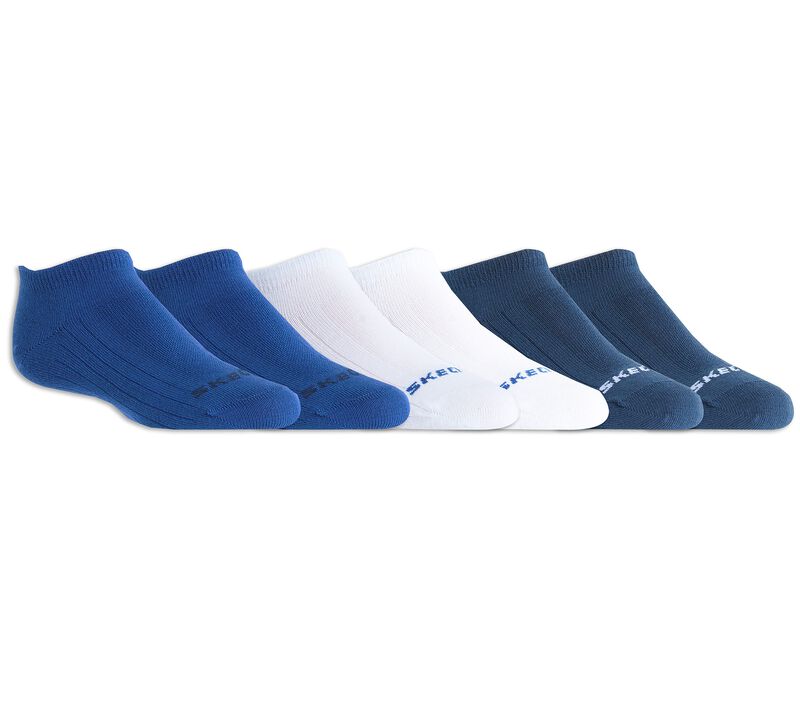 6 Pack Non Terry No Show Socks, BLUE, largeimage number 0