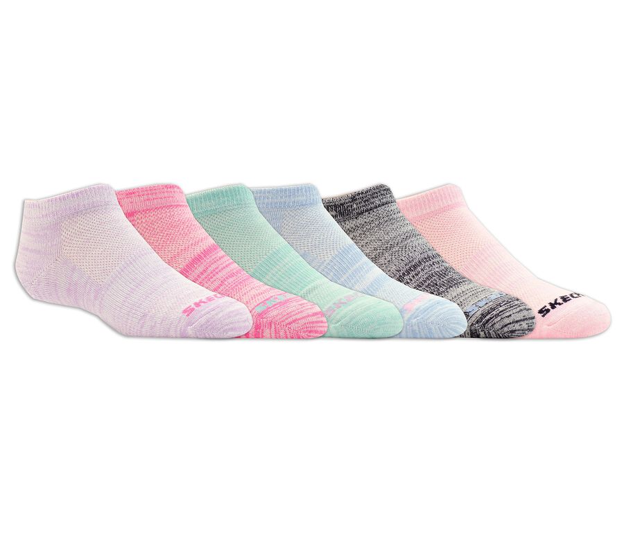 6 Pack Low Cut Color Stripe Socks, ASSORTED, largeimage number 0