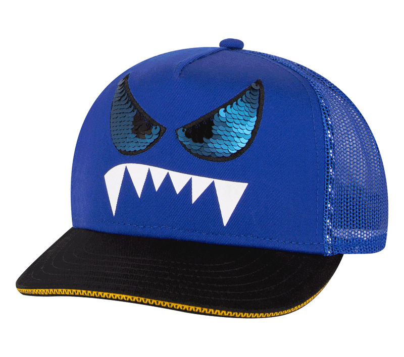 Skechers Monster Eyes Trucker Hat, BLAU / SCHWARZ, largeimage number 0