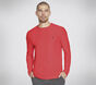 GO DRI All Day L/S Diamond Tee Solid, GUNMETAL / RED, large image number 0