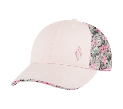 Flower Print Diamond Logo Trucker Hat