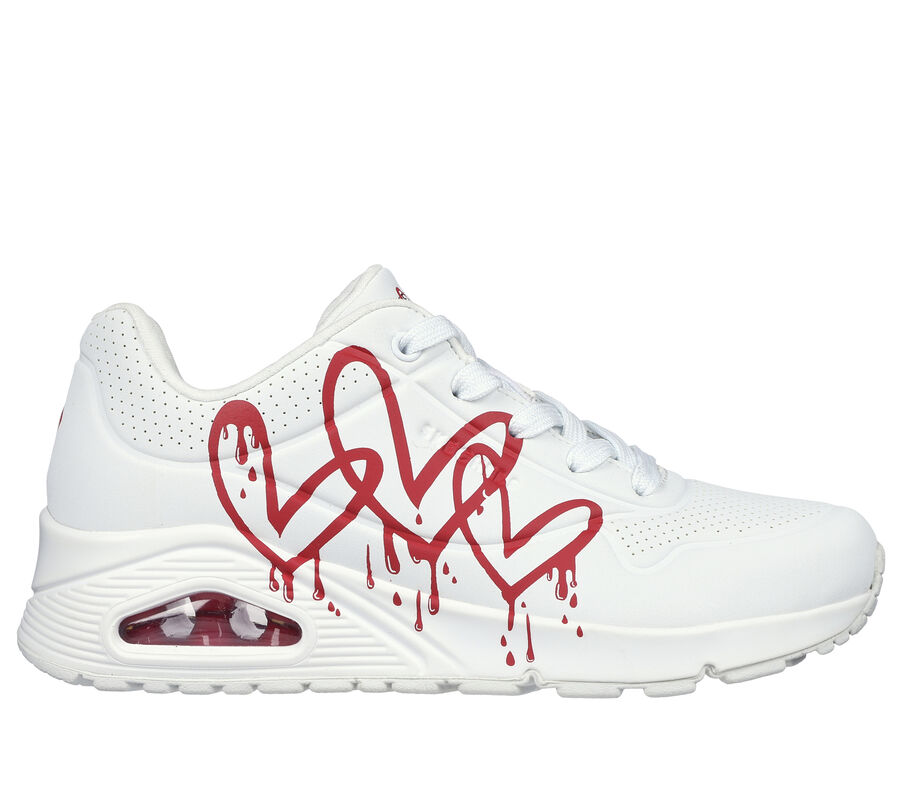 Skechers x JGoldcrown: Uno - Dripping In Love, WHITE / RED, largeimage number 0