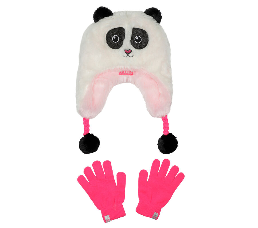 Panda Faux Fur Hat and Gloves Set, OFF WEISS, largeimage number 0