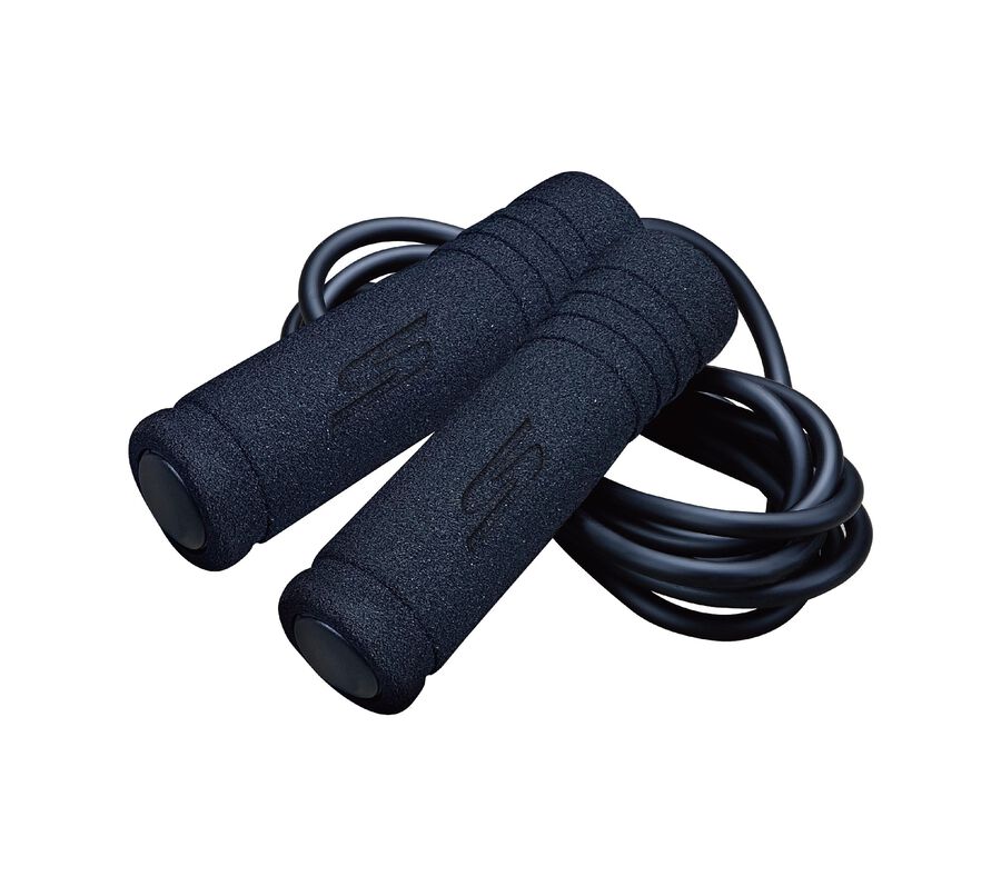 Fitness Jump Rope Foam Handle, BLACK, largeimage number 0