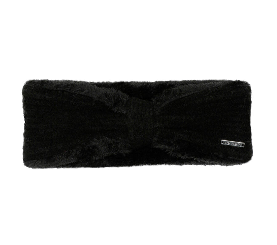 Ribbed Bow Headwrap, SCHWARZ, largeimage number 0