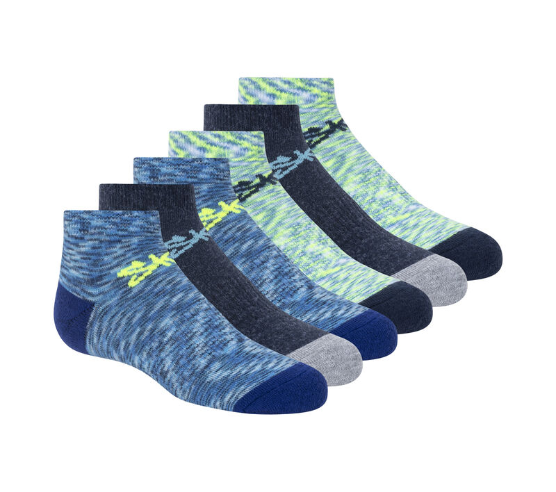 6 Pack Space Dye Low Cut Socks, BLAU / GRAU, largeimage number 0