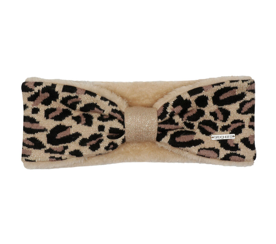 Leopard Knit Headwrap, LEOPARD, largeimage number 0
