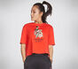 Skechers Apparel Geisha D'Lites Cropped Tee Shirt, ROT, large image number 0
