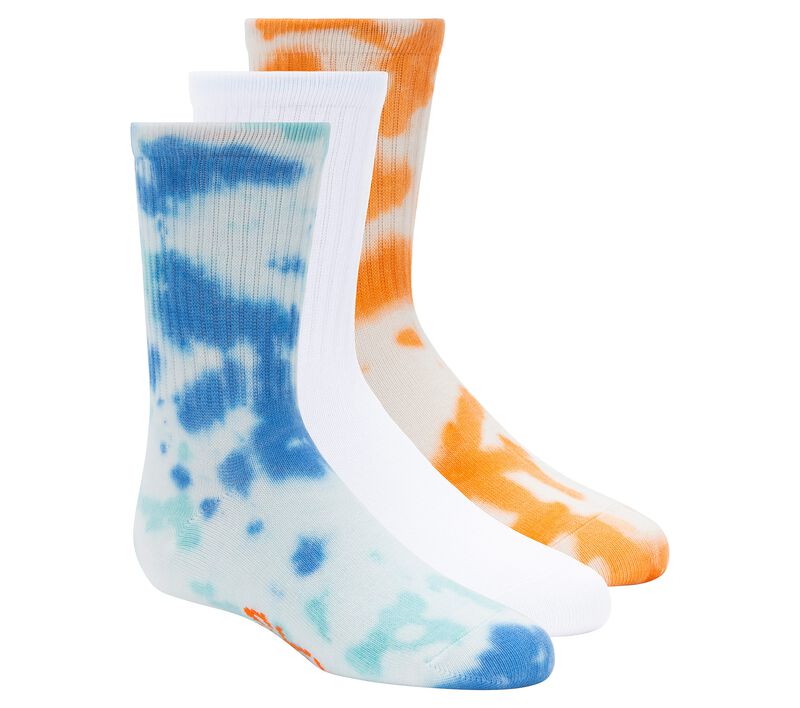 Tie-Dye Crew Socks -  3 Pack, BLUE, largeimage number 0