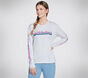 Skechers GO LOUNGE Stacked Long Sleeve Tee, LIGHT GRAY, large image number 0