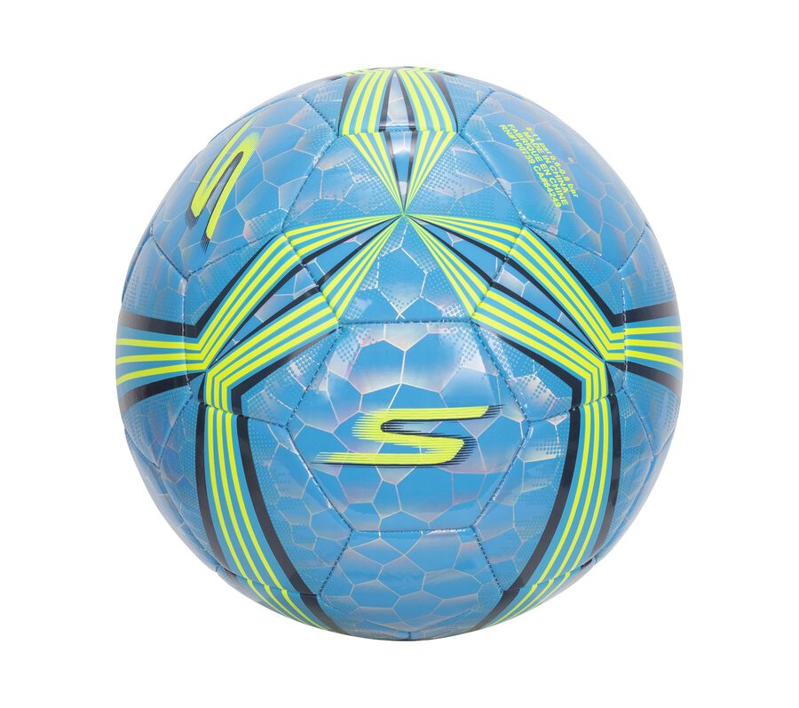 Hex Multi Mini Stripe Size 5 Soccer Ball, SILBER / LIGHT BLAU, largeimage number 0