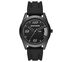 Reseda 3 Hand Silicone Watch, BLACK, swatch