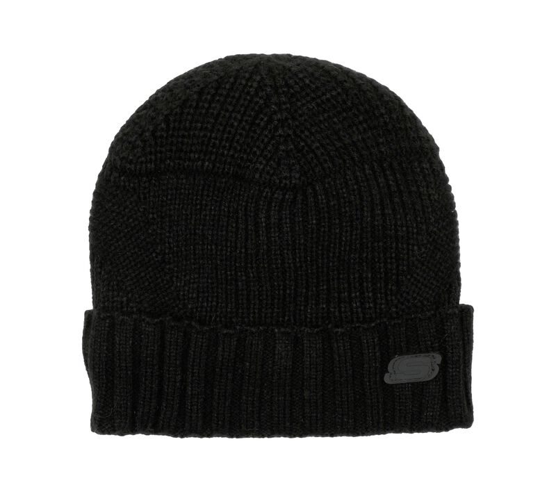 Mixed Rib Knit Beanie, BLACK, largeimage number 0