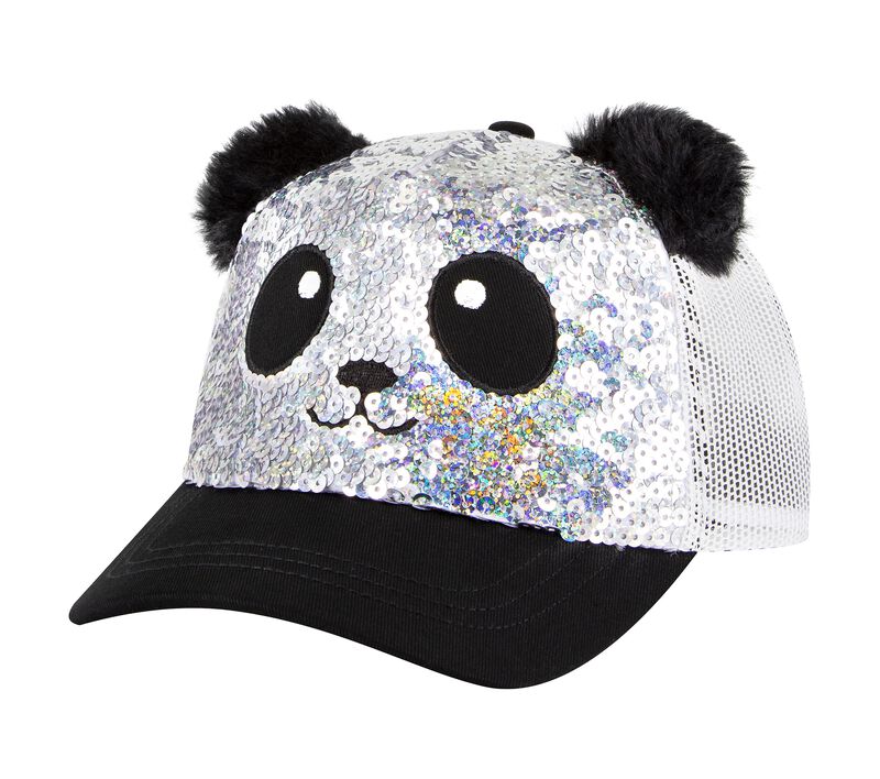 Skechers Sequin Panda Hat, SILVER / BLACK, largeimage number 0