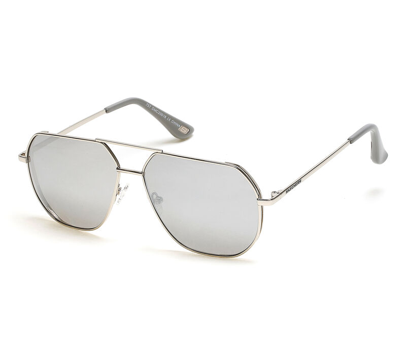 Metal Aviator Sunglasses, SILVER, largeimage number 0