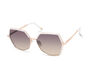 Semi-Rimless Geometric Sunglasses, WEISS, large image number 0