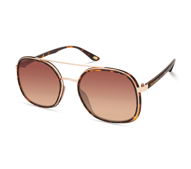Modified Round Aviator Fashion Sunglasses, BROWN, largeimage number 0