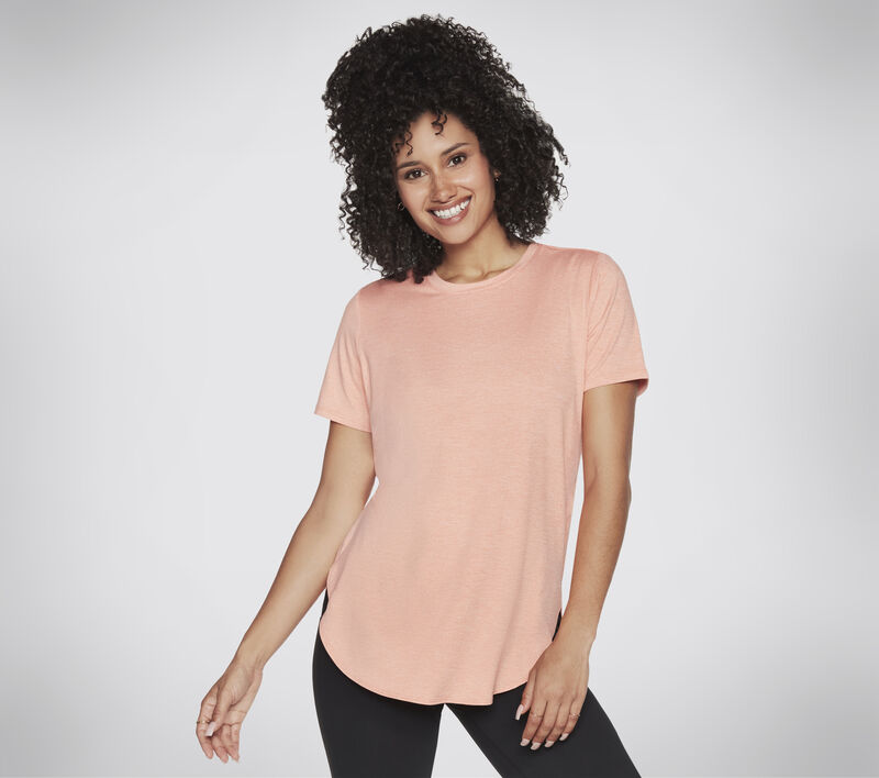GO DRI SWIFT Tunic Tee, CORAL / LIME, largeimage number 0