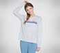 Skechers GO LOUNGE Stacked Long Sleeve Tee, LIGHT GRAY, large image number 2