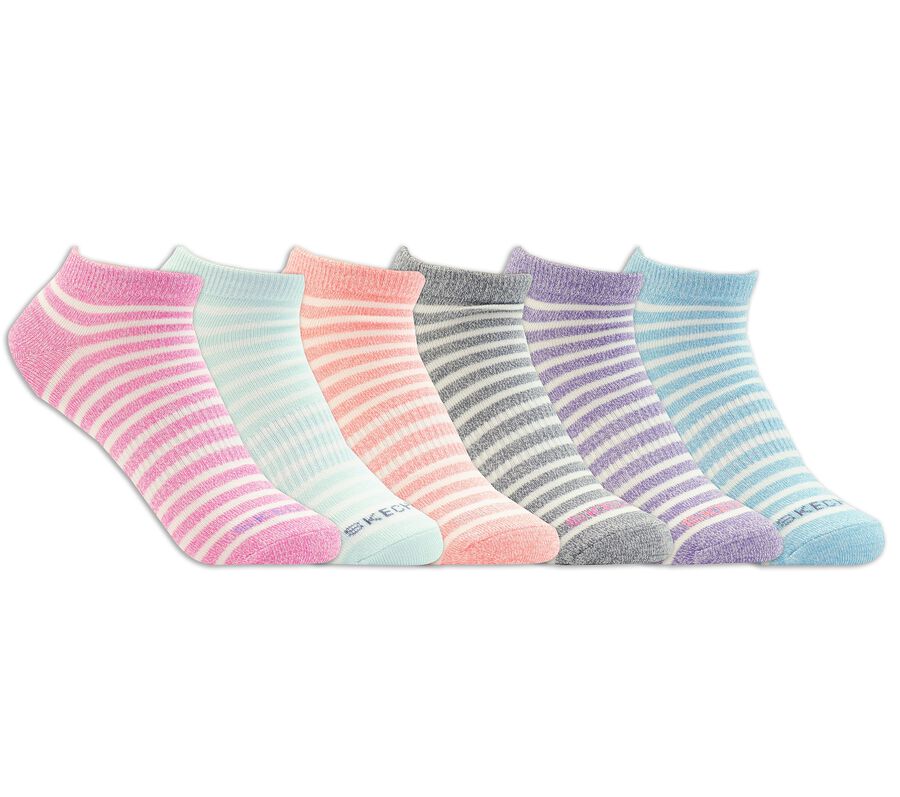 6 Pack Low Cut Stripe Socks, MULTI, largeimage number 0