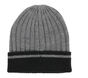 Rib Knit Beanie Hat, GRAY, large image number 1