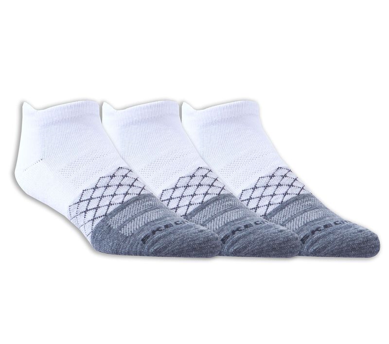 3 Pack Diamond Arch Socks, WHITE / BLACK, largeimage number 0