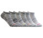 6 Pack Low Cut Sport Stripe Socks, GRAY, large image number 0