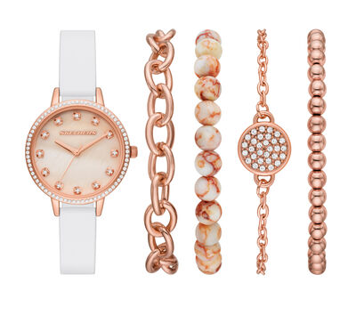 White Strap Rose Gold Watch
