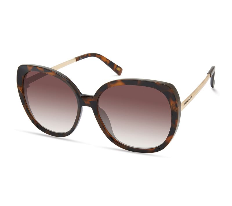 Oversized Cat Eye Sunglasses, BROWN, largeimage number 0