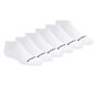 6 Pack Non Terry No Show Socks, WHITE, large image number 0