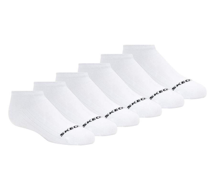 6 Pack Non Terry No Show Socks, WHITE, largeimage number 0
