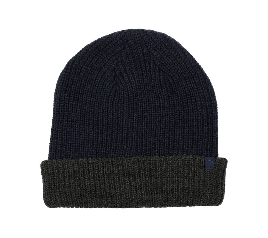 Two-toned Rib Beanie, NAVY, largeimage number 0