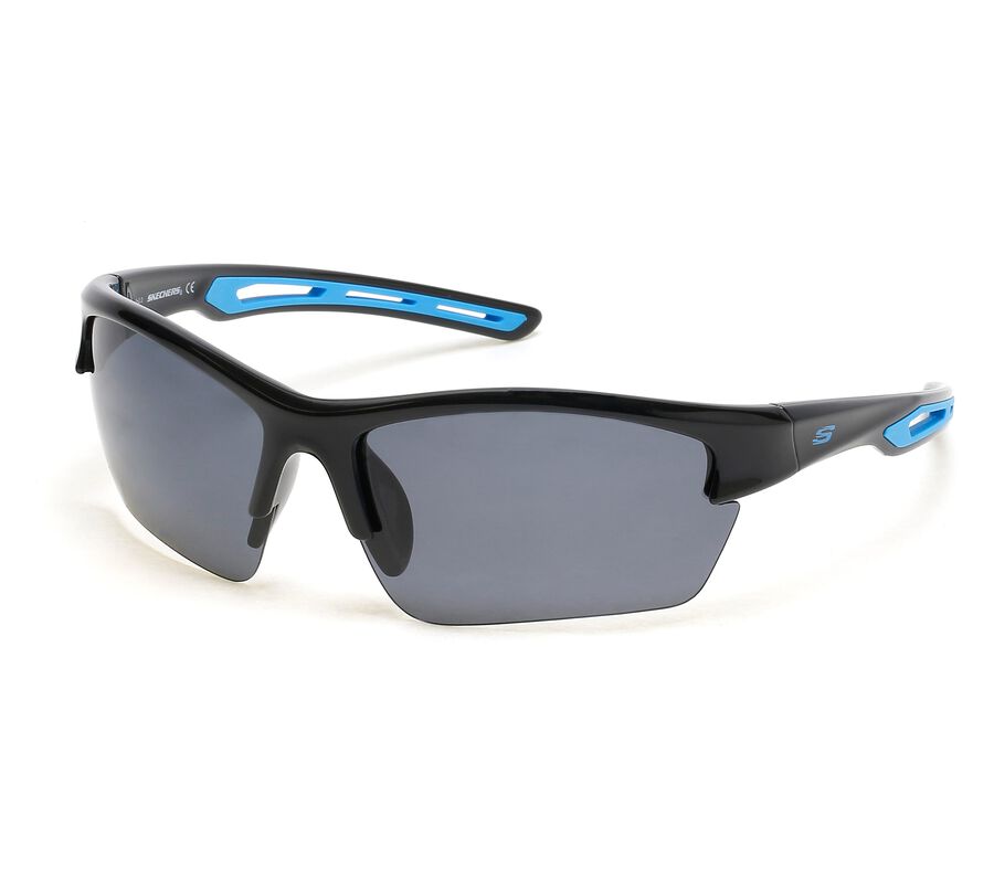 Sport Shiny Wrap Sunglasses, SCHWARZ, largeimage number 0