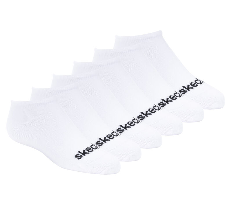 6 Pack No Show Cotton Socks, WHITE, largeimage number 0