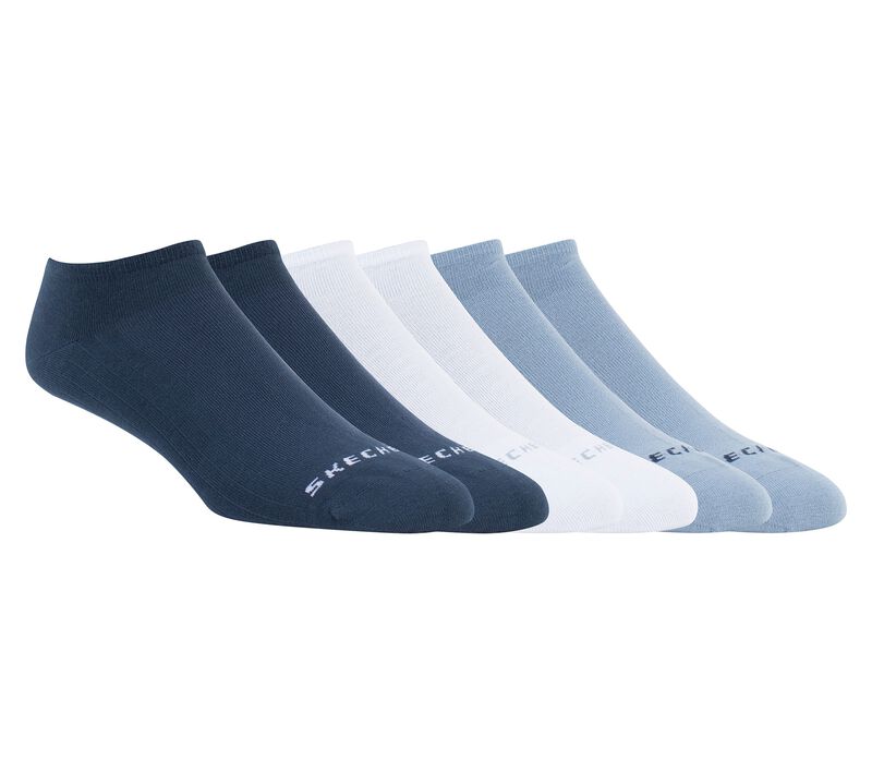 6 Pack No Show CoolMax Socks, BLUE, largeimage number 0