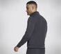 The Hoodless Hoodie Ottoman Jacket, BLACK / CHARCOAL, large image number 1