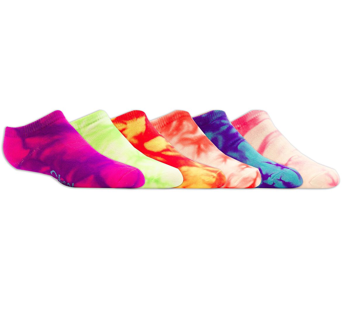 6 Pack Tie Dye Sport Fashion Socks | SKECHERS DE