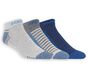 3 Pack Low Cut Terry Trainer Work Socks, GREEN / BLUE, large image number 0