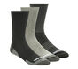 3 Pack Half Terry Crew Socks, GRAY, large image number 0
