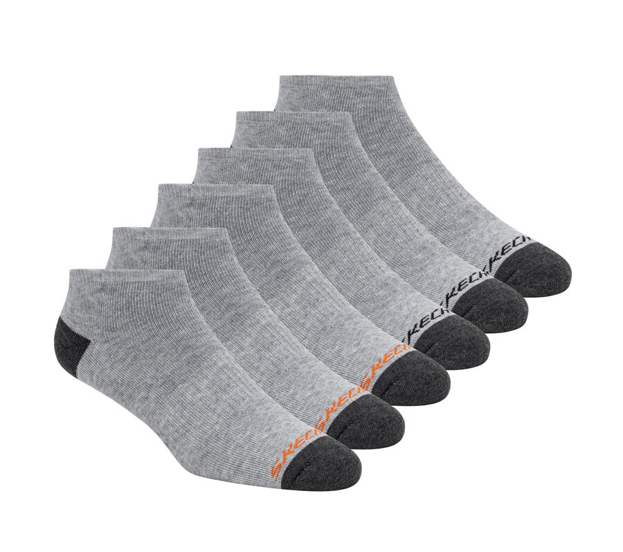 6 Pack Walking Low Cut Socks, GRAY, largeimage number 0