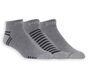 3 Pack Low Cut Terry Trainer Work Socks, GRAY, large image number 0