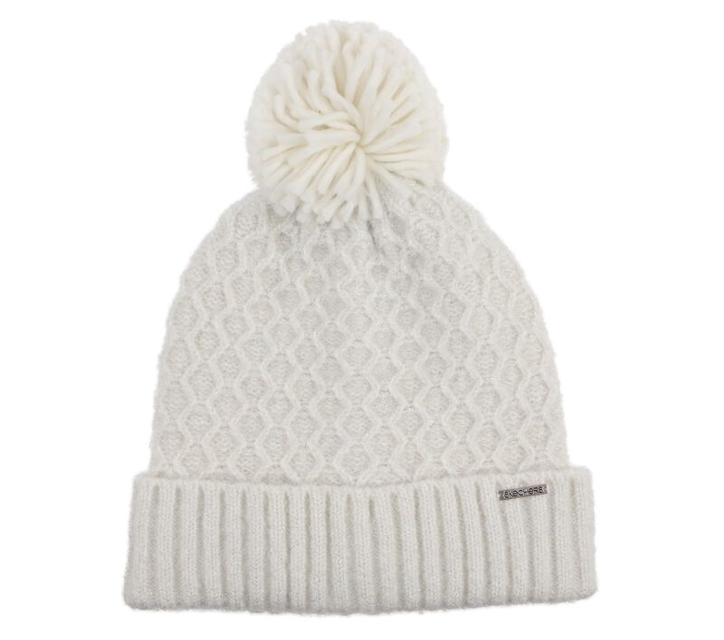 Diamond Texture Beanie Hat, OFF WHITE, largeimage number 0
