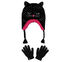 Cold Weather Star Foil Cat Hat Set, BLACK, swatch